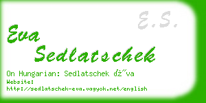 eva sedlatschek business card